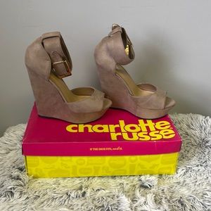 COPY - COPY - Charlotte Russe high platform shoes size 6 color taupe